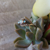 10k gold Victorian opal & seed pearl ring