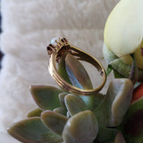 10k gold Victorian opal & garnet ring