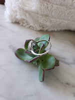 14k white gold Retro green Tourmaline & Diamond Ring