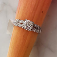 Platinum Deco diamond vintage engagement ring