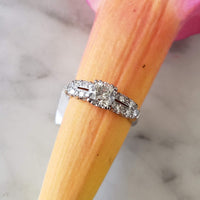 Platinum Deco diamond vintage engagement ring