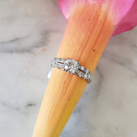Platinum Deco diamond vintage engagement ring