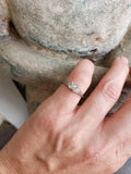 platinum & 18k gold  two tone Art Deco Mine cut Diamond estate Ring