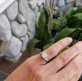 Platinum Edwardian Filigree diamond antique solitaire ring