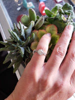 Platinum Edwardian diamond vintage engagement crown ring