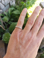 Platinum baguette diamond vintage band c.40s c.50s