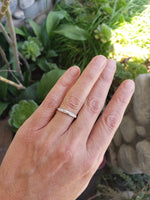 Platinum baguette diamond vintage c.40s c.50s band