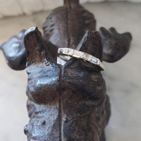 Platinum baguette diamond vintage c.40s c.50s band