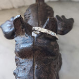 Platinum baguette diamond vintage c.40s c.50s band