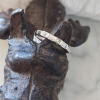 Platinum baguette diamond vintage c.40s c.50s band