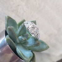 Platinum Art deco c.1920s filigree 1.05ct diamond engagement ring