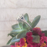 Platinum Art deco c.1920s filigree 1.43ct diamond & sapphire ring