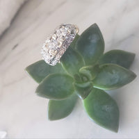 14k gold two tone diamond three stone vintage estate ring