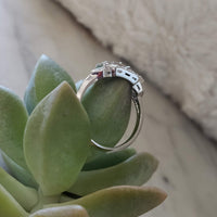 Platinum Deco c.20's diamond three stone ring