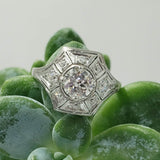 Platinum Art Deco c.1920s diamond  ring
