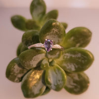 14k white gold color changing Natural Alexandrite Ring