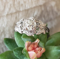 Platinum Art Deco c.20s diamond BUTTERFLY ring