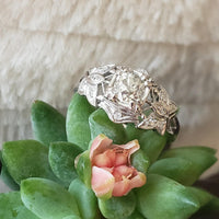 Platinum Art Deco c.20s diamond BUTTERFLY ring