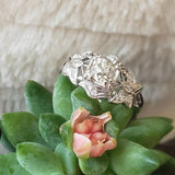 Platinum Art Deco c.20s diamond BUTTERFLY ring