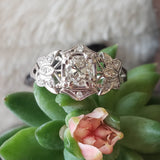 Platinum Art Deco c.20s diamond BUTTERFLY ring
