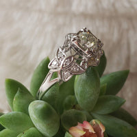 Platinum Art Deco c.20s diamond BUTTERFLY ring