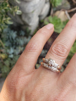 14k gold two tone vintage diamond c.40s c.50s bridal set