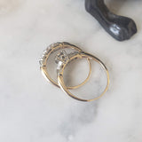 14k gold two tone vintage diamond c.40s c.50s bridal set