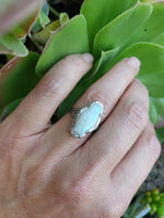 14k white gold filigree c.20s opal ring