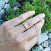 14k white gold 2 tapered baguette diamond estate band