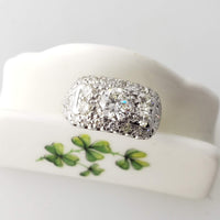 Platinum Art Deco c.20s - 30s 21 diamond antique ring