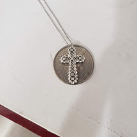 14k white gold filigree diamond filigree necklace pendant
