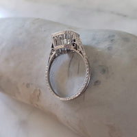 Platinum Edwardian Filigree 2.36ct diamond antique Ring