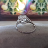 Platinum Edwardian Filigree 2.36ct diamond antique Ring
