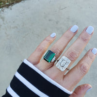 14k gold white gold c.1920s filigree diamond glove Ring