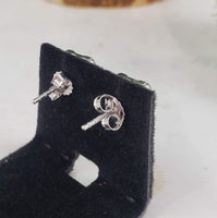 14k white gold diamond studs earrings - .08ct tw