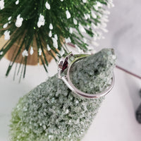 375 white gold pink Tourmaline & Diamond estate Ring