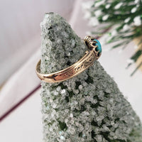 14k gold Victorian turquoise estate ring
