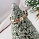 14k gold Victorian turquoise estate ring