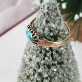 14k gold Victorian turquoise estate ring