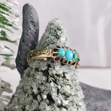14k gold Victorian turquoise estate ring