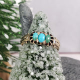14k gold Victorian turquoise estate ring