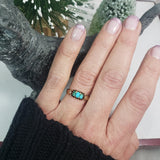 14k gold Victorian turquoise estate ring