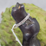 Platinum 2mm old rose cut diamond vintage eternity wedding band - size 4.5