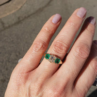 14k yellow gold 1.66ct  Old Mine Cut Diamond Victorian - Edwardian ring