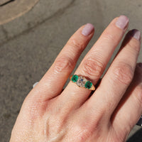 14k yellow gold 1.66ct  Old Mine Cut Diamond Victorian - Edwardian ring