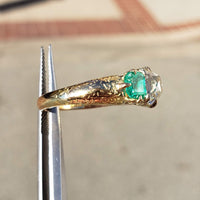 14k yellow gold 1.66ct  Old Mine Cut Diamond Victorian - Edwardian ring