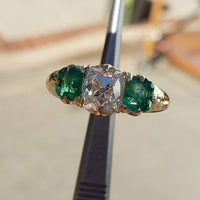 14k yellow gold 1.66ct  Old Mine Cut Diamond Victorian - Edwardian ring