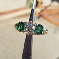 14k yellow gold 1.66ct  Old Mine Cut Diamond Victorian - Edwardian ring