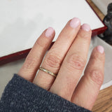 14k gold two tone 2mm vintage floral wedding band