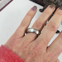 Titanium & Platinum 7mm Band - SIZE 12